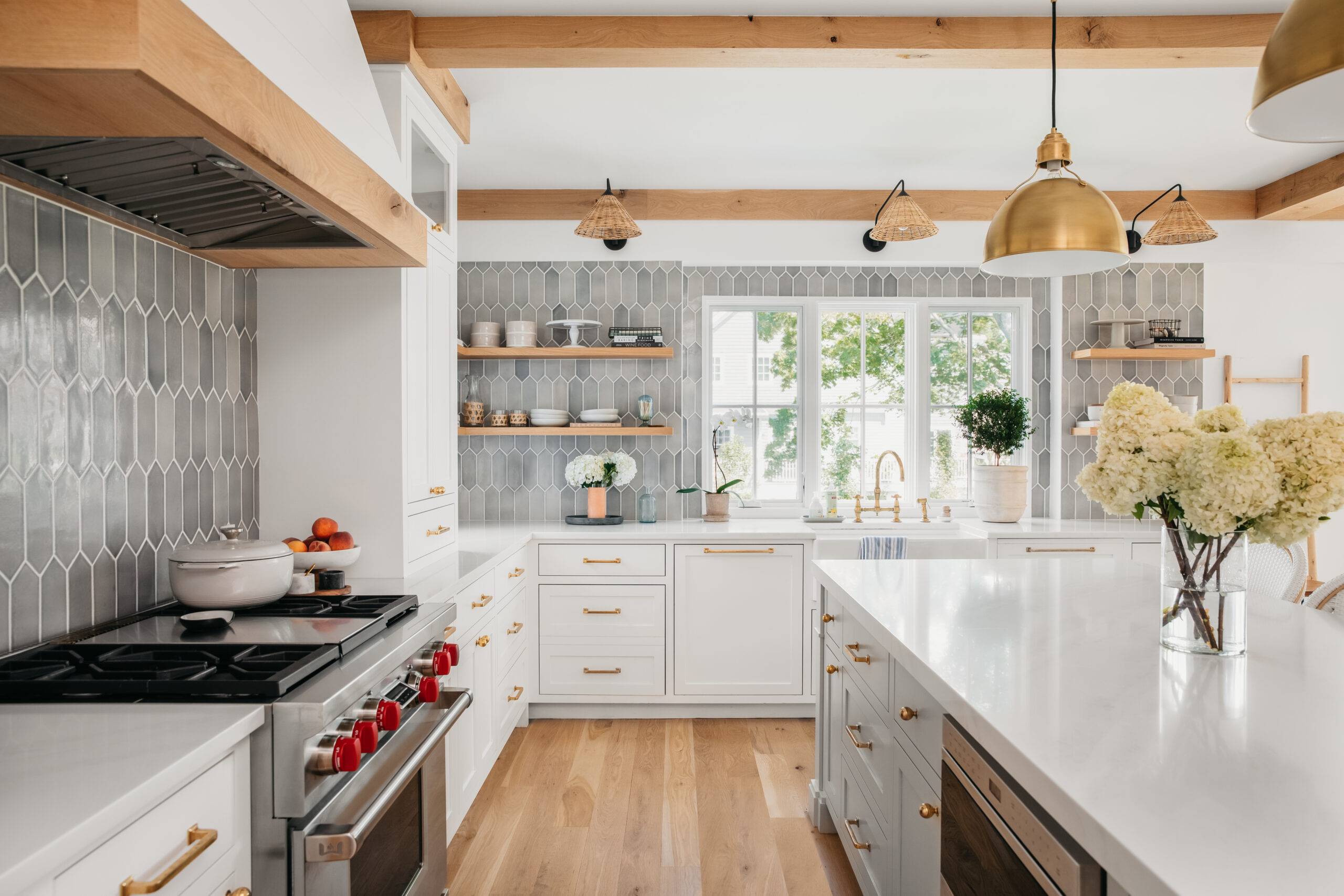 Modern Kitchen With White Cabinetry