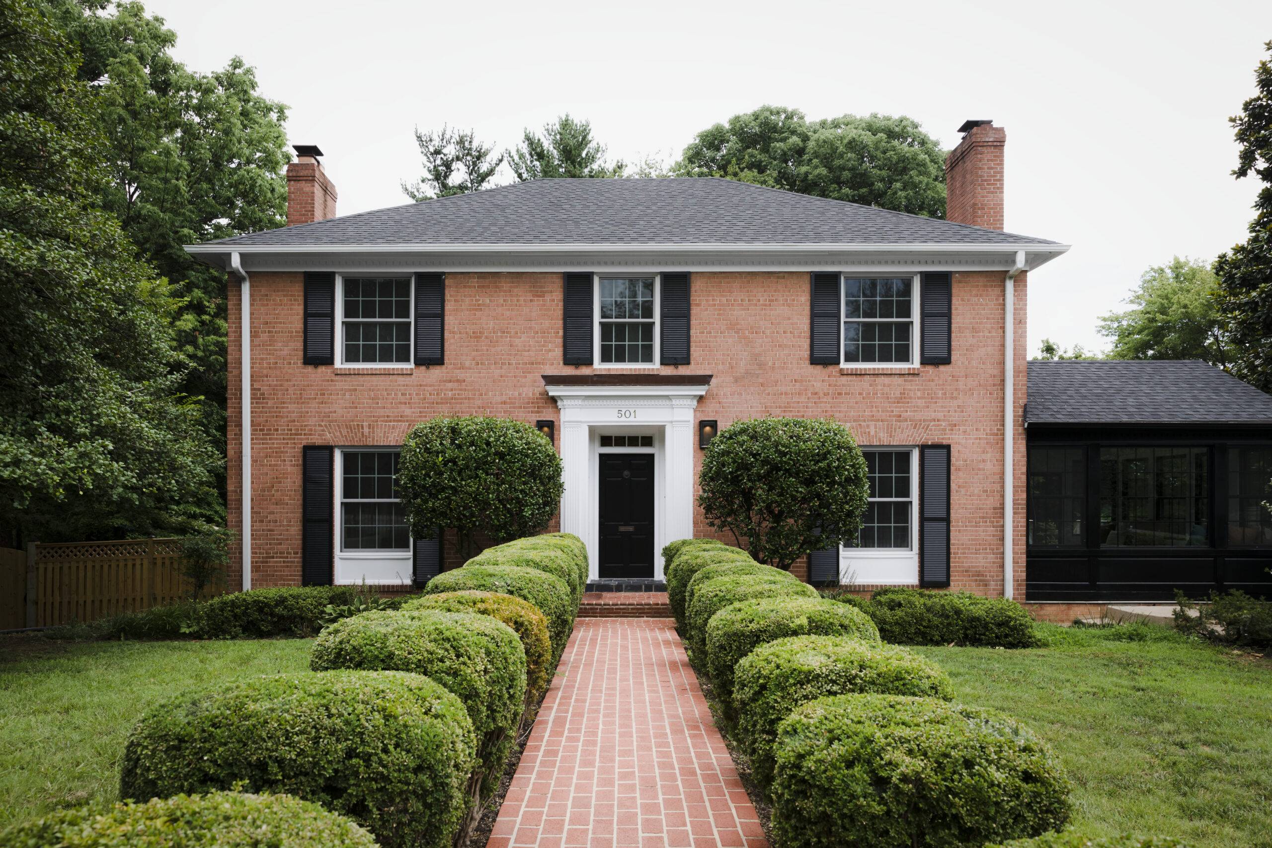 Newly Constructed Two-Story House With Landscaped Yard